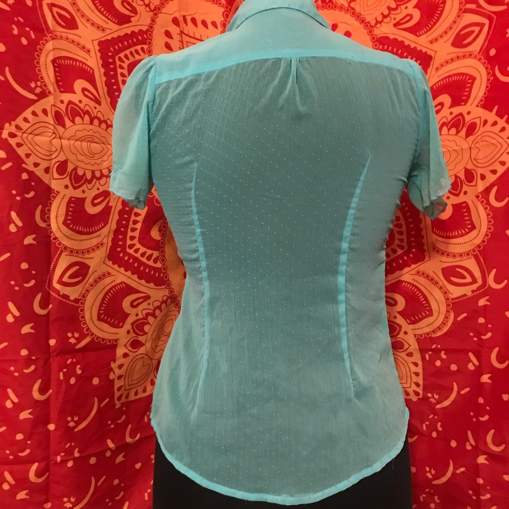 Ladies Ruffle Double-Breasted Blouse - Picture 10 of 10